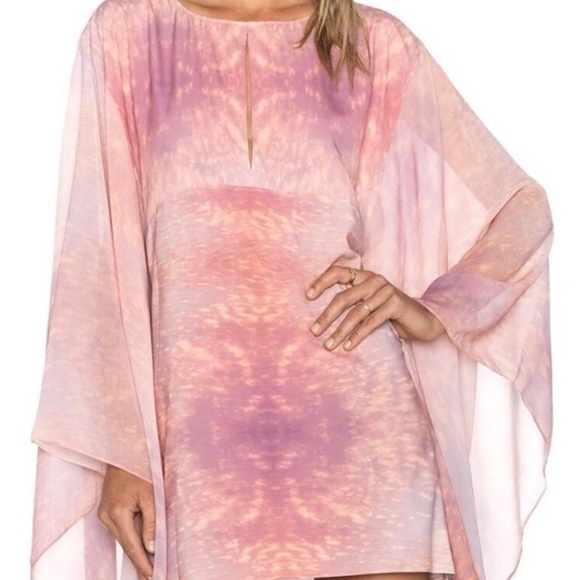 Alexis Pink and Purple Mini Dress, “Yves Mini Caftan” - Picture 1 of 3